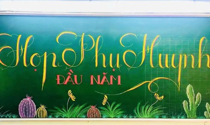 Trang trí bảng họp phụ huynh Tết Nguyên Đán 2025