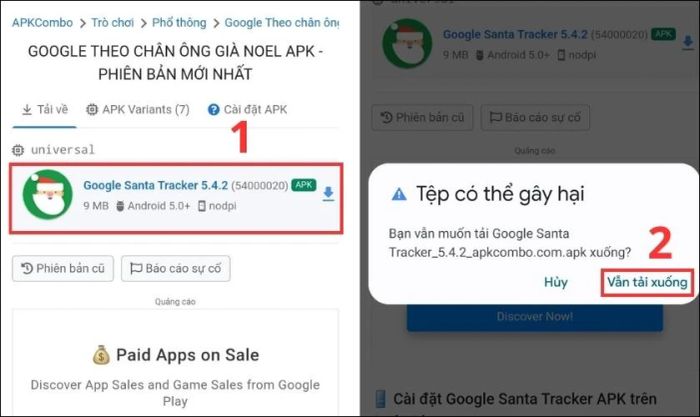 Hướng dẫn tải game Theo chân ông già Noel về điện thoại của bạn