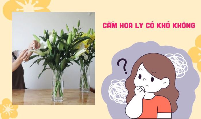 Cắm hoa ly ngày Tết có phải là việc khó khăn?