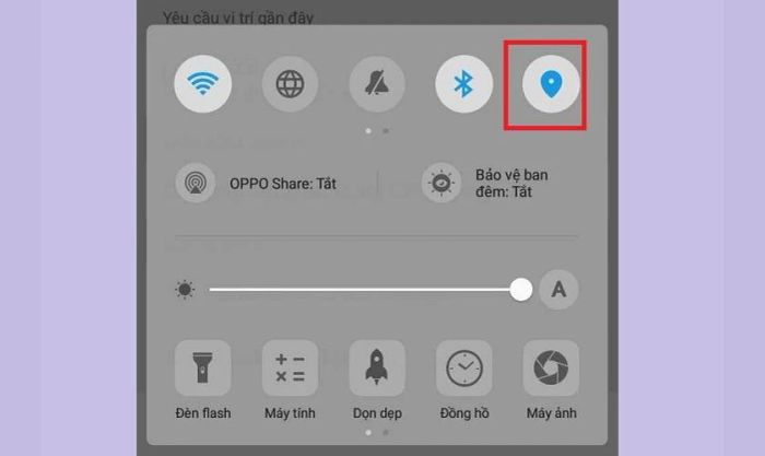 Tiếp theo, bạn hãy kéo thanh trượt lên hoặc xuống tùy theo phiên bản OPPO đang sử dụng