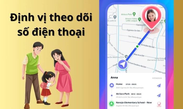 Định vị theo dõi số điện thoại là ứng dụng hỗ trợ theo dõi vị trí điện thoại hiệu quả