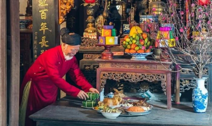 Mâm cúng rước ông bà ngày 30 Tết