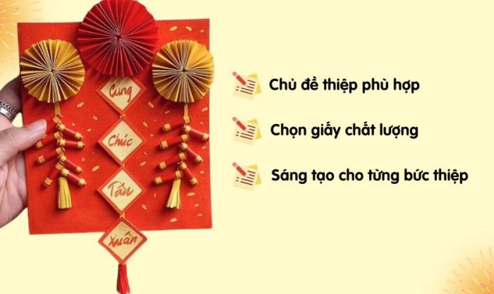 Những điều cần lưu ý khi làm thiệp chúc Tết bằng giấy