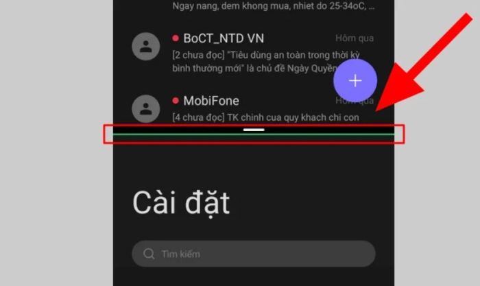 Có thể điều chỉnh kích thước của màn hình khi chia đôi không?