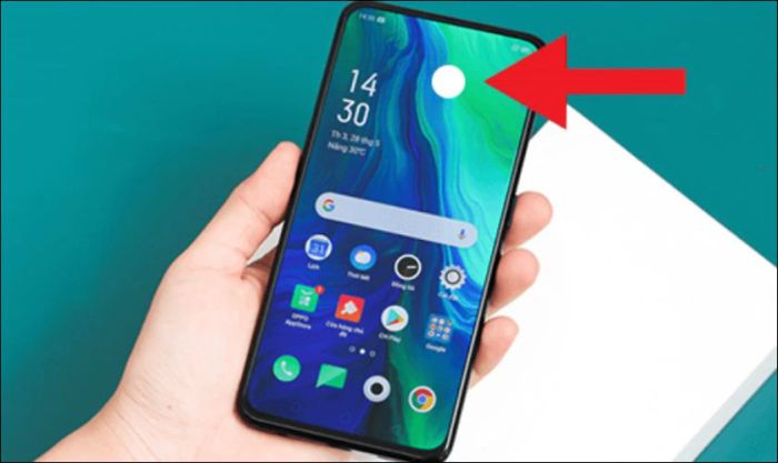 Chấm tròn màu trắng trên điện thoại OPPO là gì và nó có tác dụng gì?