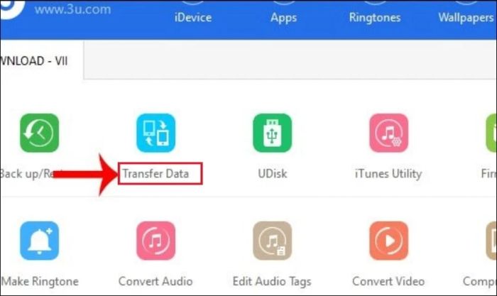 Hướng dẫn chuyển dữ liệu sử dụng 3uTools