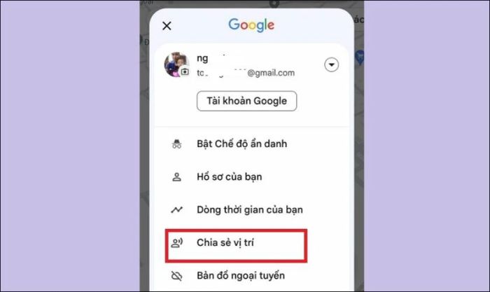 Cuối cùng, bạn có thể đăng nhập vào tài khoản Gmail và dễ dàng chia sẻ vị trí thông qua Google Maps