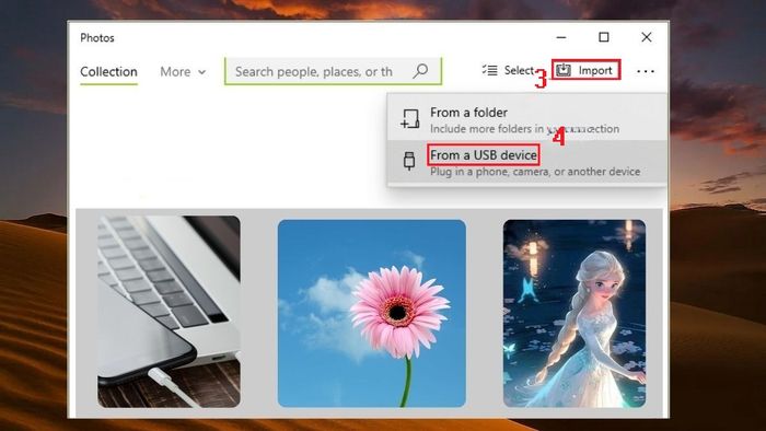 Hướng dẫn chuyển hình ảnh từ iPhone sang máy tính bằng Windows Photos - Bước 3