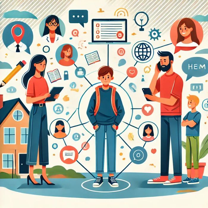 xây dựng mối liên kết giữa học sinh, giáo viên và gia đình