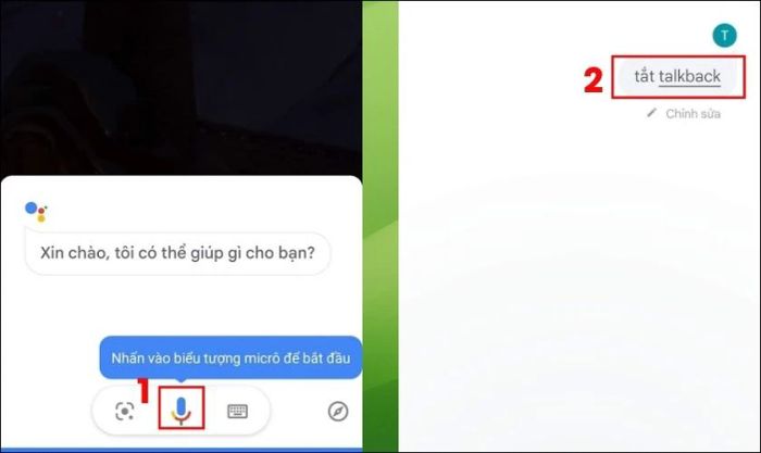Hướng dẫn sử dụng trợ lý Google để tắt quyền trợ năng