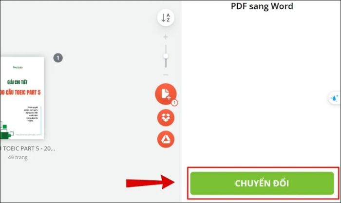 Nhấn chuyển đổi