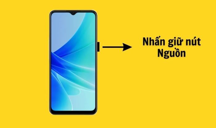 Nhấn giữ nút Nguồn trong vài giây để khởi động lại máy
