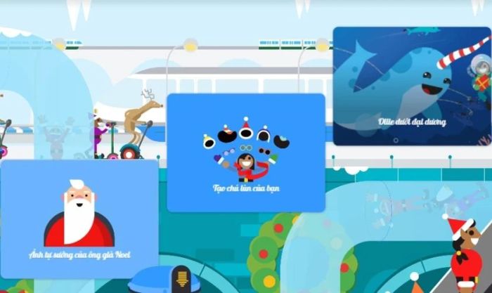 Game Theo chân ông già Noel của Google có những tính năng gì?