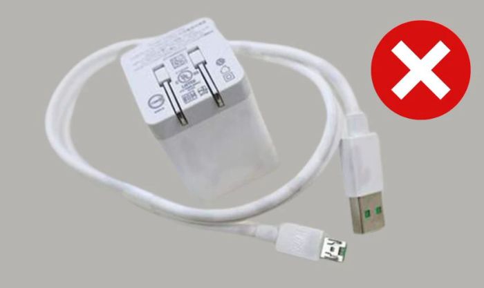 Tránh sử dụng bộ sạc kém chất lượng