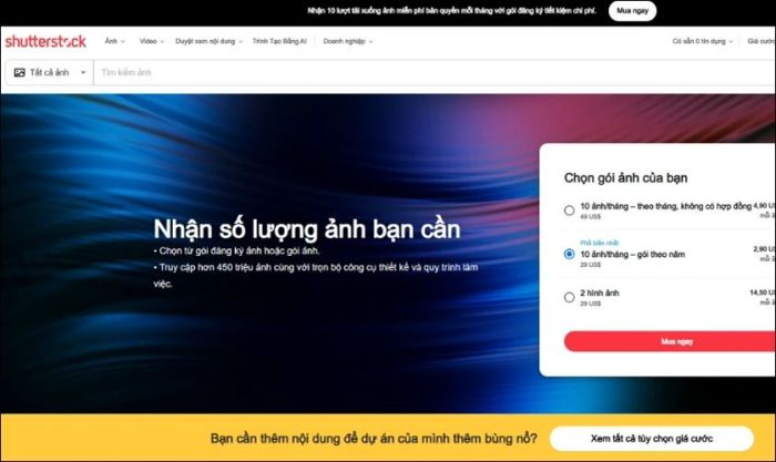 Shutterstock - Nền tảng tìm kiếm hình ảnh ông già Noel miễn phí