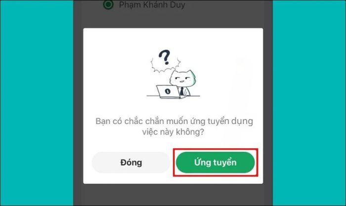 Gửi CV trực tuyến trên TopCV sau khi tạo bước 5