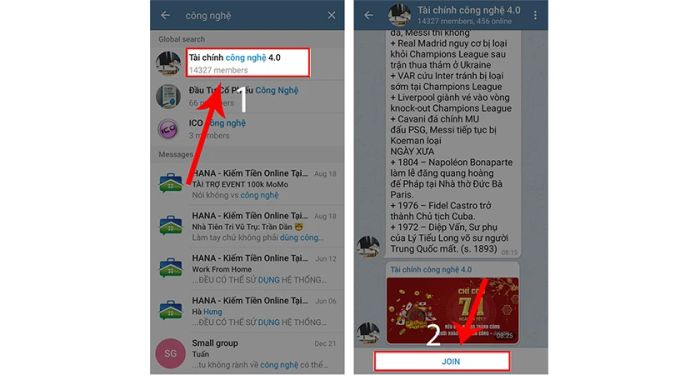 Tìm nhóm mà không cần có liên kết mời.