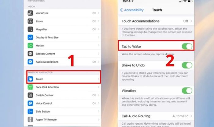 Hướng dẫn tắt tính năng chạm đúp mở màn hình iPhone