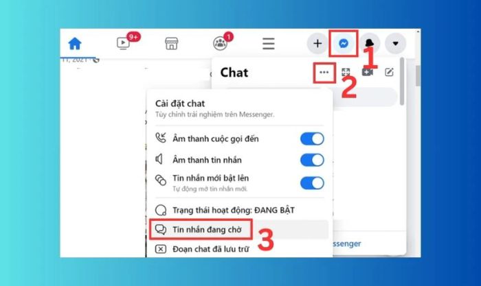 Hướng dẫn xem tin nhắn chờ trên Messenger web