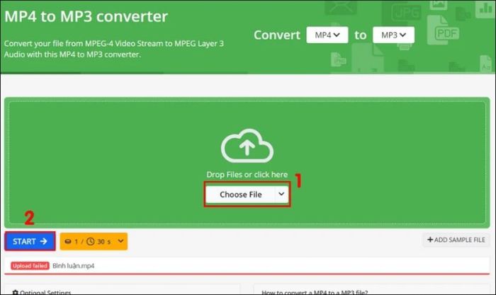 Chuyển đổi MP4 sang MP3 trực tuyến bằng Online-Convert