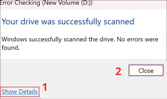 Sử dụng công cụ CHKDSK tích hợp sẵn trên Windows để kiểm tra ổ cứng laptop