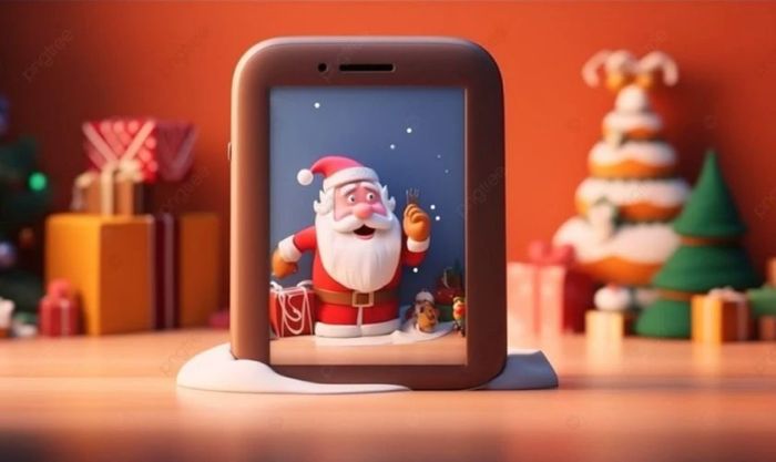 Santa Claus trong khung hình đẹp mắt