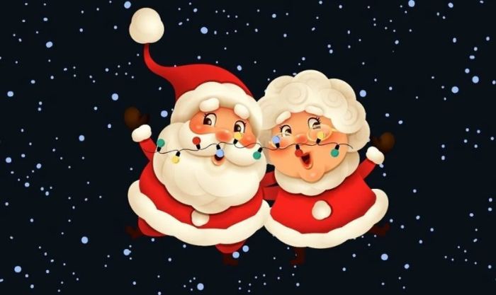 Ảnh Santa Claus vui tươi và hóm hỉnh