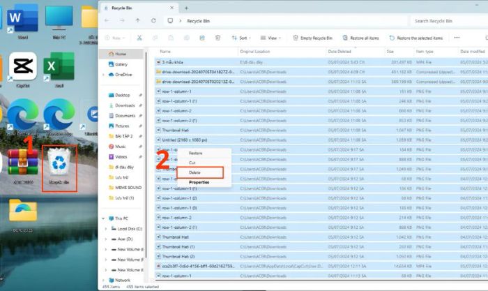 Xóa các tệp trong Recycle Bin và ngăn chặn máy tính tự động cài đặt phần mềm rác