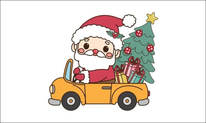 Ông già Noel cưỡi xe đi trao quà