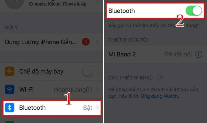 Bật Bluetooth trên iPhone để kết nối với ô tô