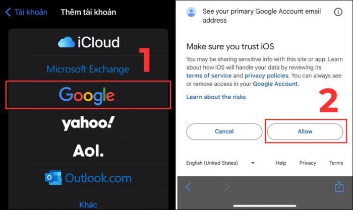 Cách chuyển danh bạ từ Android sang iPhone qua đồng bộ Google