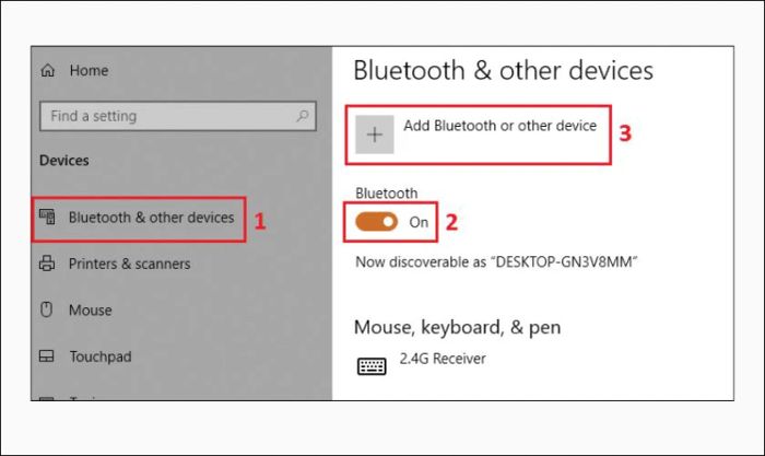 Bật Bluetooth để bắt đầu quá trình ghép nối AirPods với thiết bị của bạn