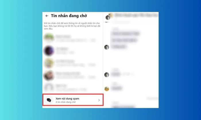 Cách kiểm tra tin nhắn spam