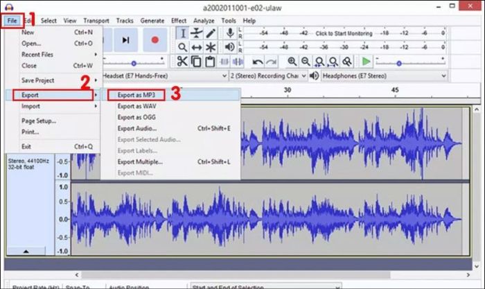 Chuyển đổi file MP4 sang MP3 bằng Audacity