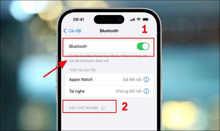 Mở Cài đặt trên điện thoại và bật Bluetooth