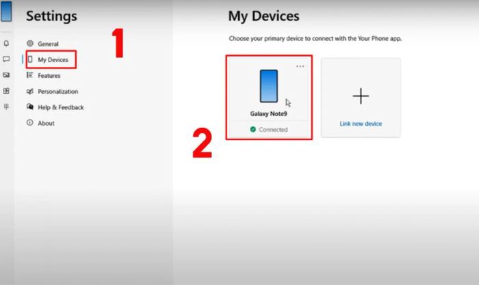 Hướng dẫn chiếu màn hình điện thoại lên máy tính bằng Your Phone - Bước 4