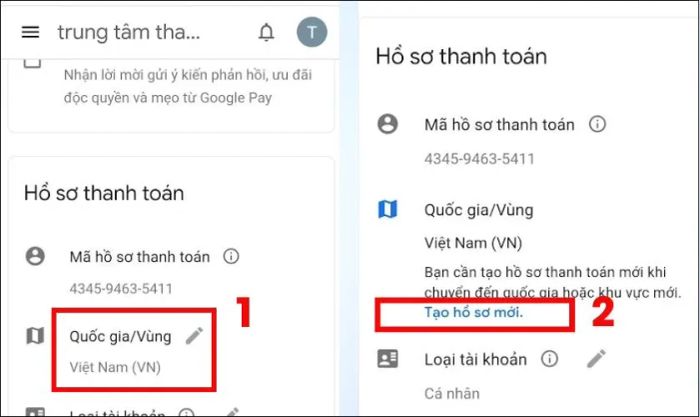 Cách kiểm tra lại hồ sơ thanh toán khi không thay đổi được vùng trên CH Play