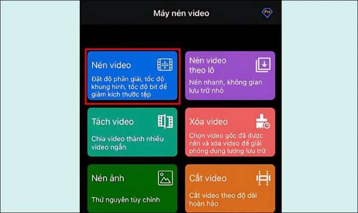 Tải về từ App Store và chọn mục Nén video