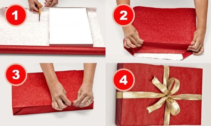 Cách gói quà Giáng Sinh đẹp với giấy gói và ruy băng trang trí