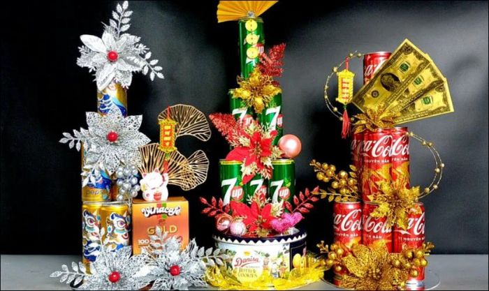Cách làm tháp nước ngọt đơn giản nhưng vẫn đẹp để chưng Tết 2025.