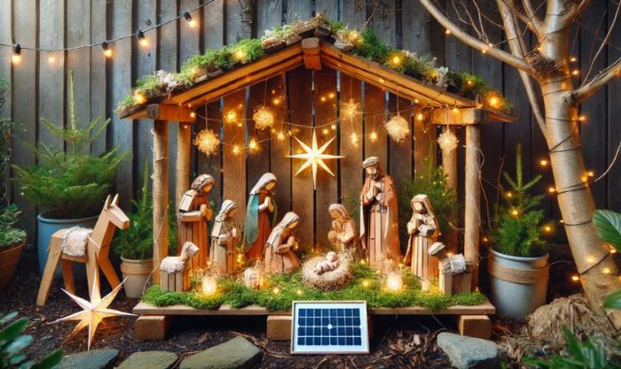 Kiểu hang đá Giáng sinh ngoài trời