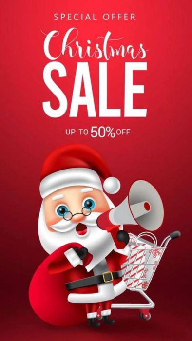 Những mẫu ảnh sale Giáng sinh kết hợp hiệu ứng phát loa độc đáo