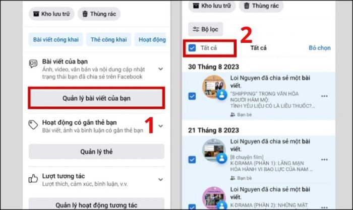 Cách ẩn nhanh toàn bộ bài đăng trên Facebook