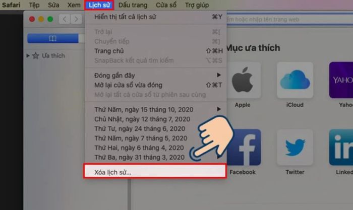 Hướng dẫn chi tiết cách xóa lịch sử Safari trên MacBook