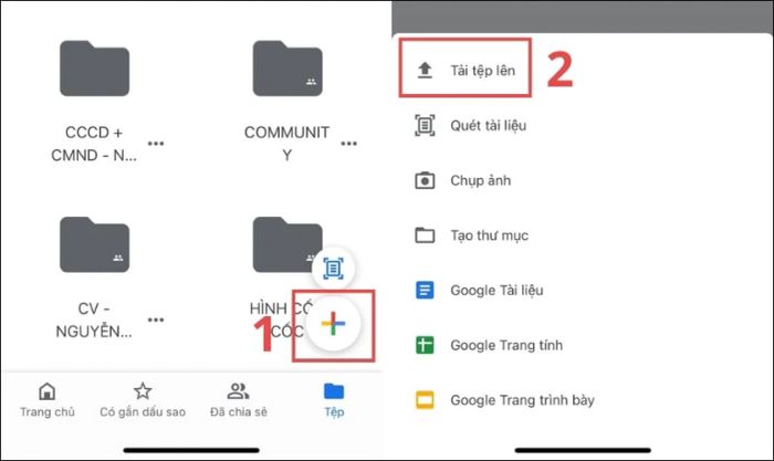Chia sẻ video qua Google Drive