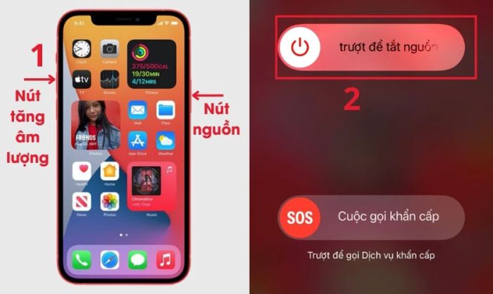 Xóa bộ nhớ đệm bằng cách khởi động lại iPhone