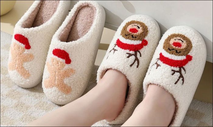 Dép bông - Món quà Giáng Sinh sáng tạo, dễ thương và ấm áp