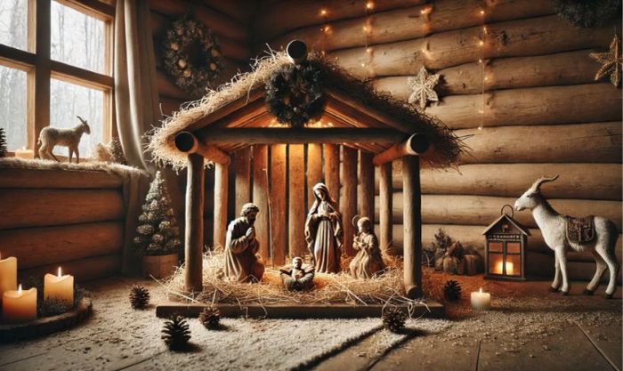Kiểu hang đá Giáng sinh trong nhà