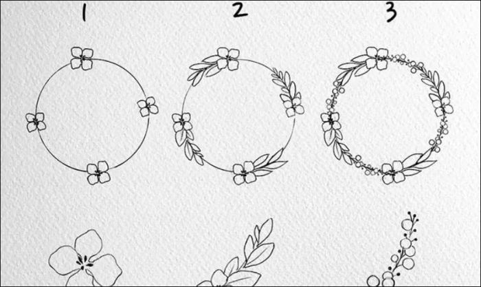 Cách vẽ vòng nguyệt quế Noel cực kỳ đơn giản mà không cần kỹ năng vẽ chuyên nghiệp.