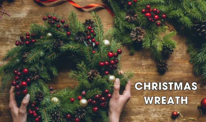 Vòng nguyệt quế Noel còn được gọi là Christmas wreath